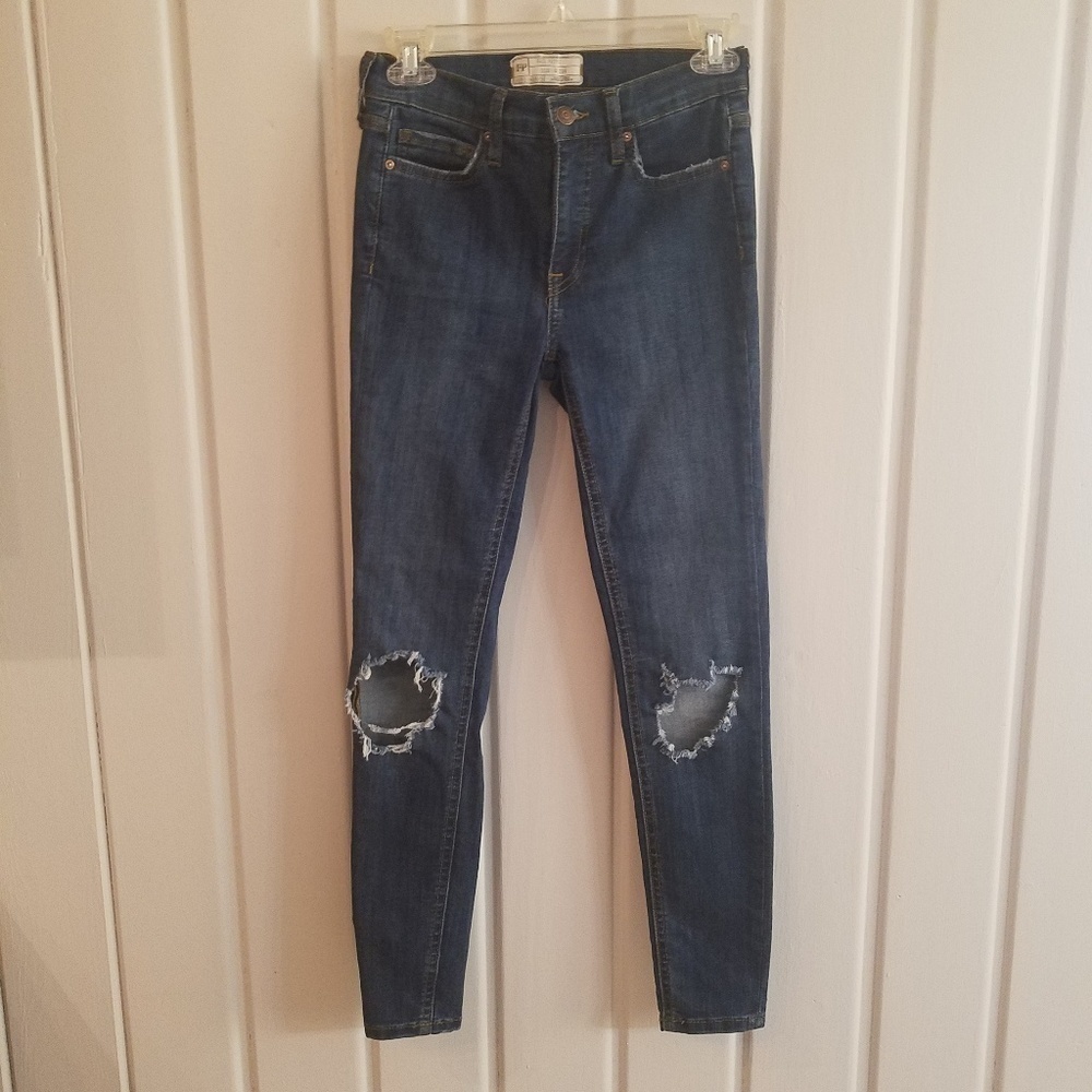 Free people high waisted skinny jeans size w25